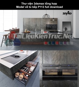 Thư viện 3dsmax tổng hợp Model về tủ bếp P113 full download