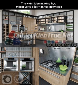 Thư viện 3dsmax tổng hợp Model về tủ bếp P115 full download
