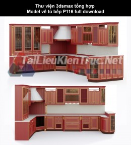 Thư viện 3dsmax tổng hợp Model về tủ bếp P116 full download