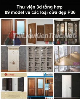 Thư viện 3d tổng hợp 09 model về các loại cửa đẹp P36