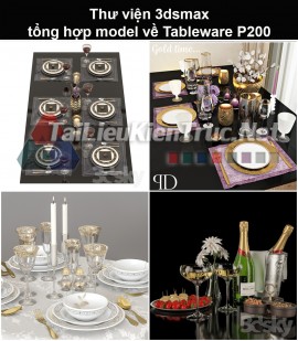 Thư viện 3dsmax tổng hợp Model về Tableware (Đồ dùng trên bàn bếp) P200