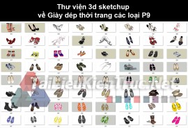 Thư viện 3d sketchup về Giày dép thời trang các loại P9