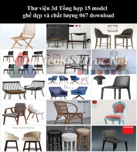 Thư viện 3d Tổng hợp 15 model ghế đẹp và chất lượng 067 download 