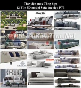 Thư viện max Tổng hợp 12 File 3D model Sofa cực đẹp P79