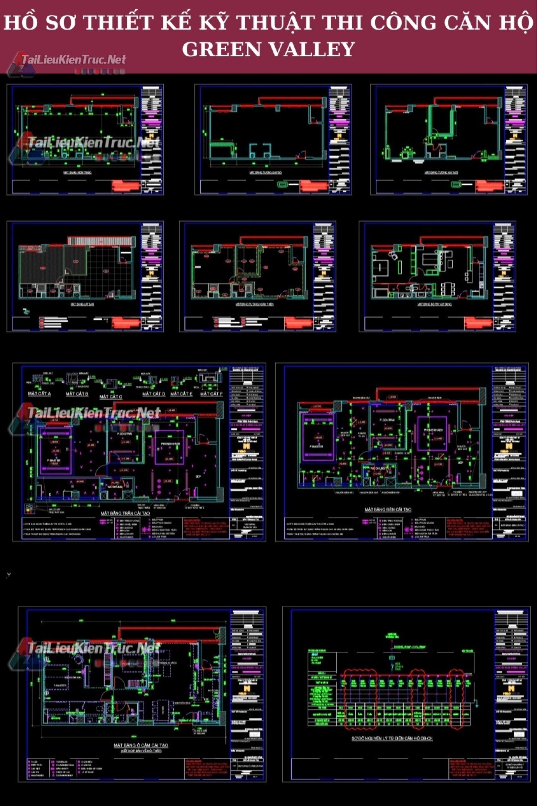 HỒ SƠ THIẾT KẾ KỸ THUẬT THI CÔNG CĂN HỘ GREEN VALLEY