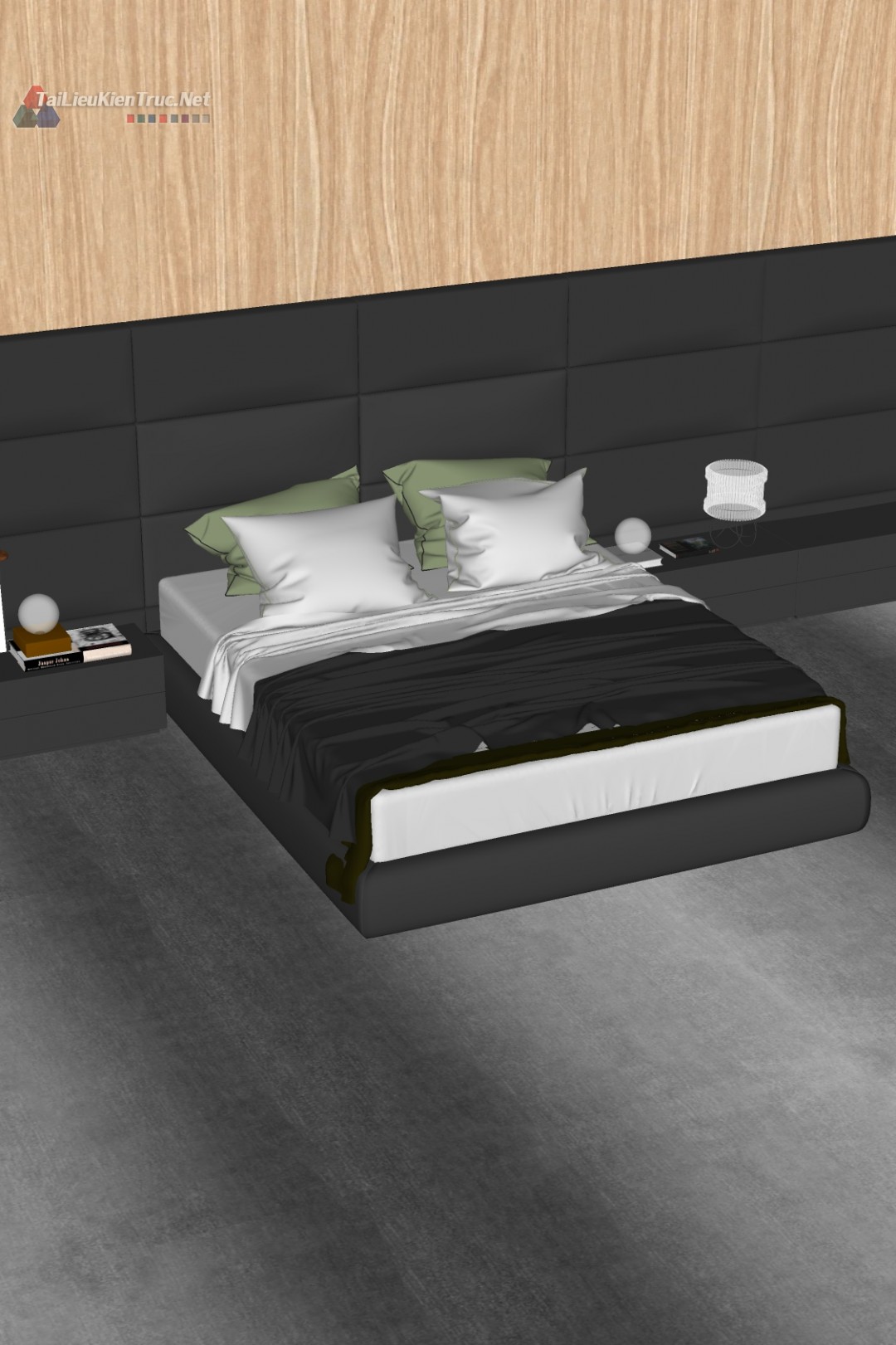 Thư viện sketchup giường 037