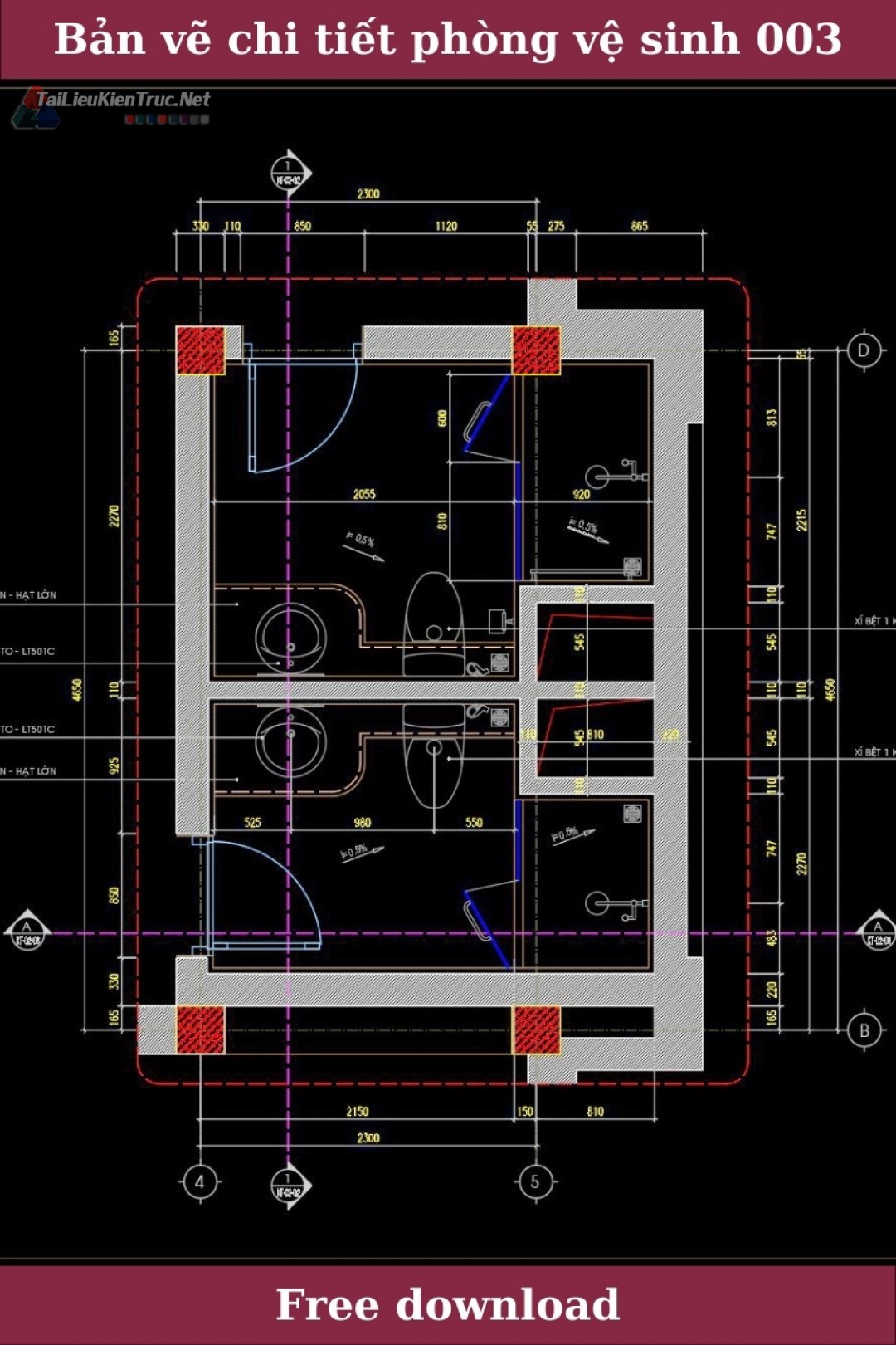 Bản vẽ chi tiết phòng vệ sinh 003