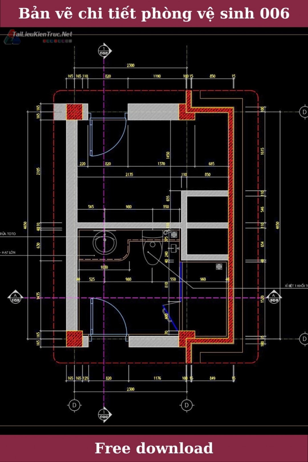 Bản vẽ chi tiết phòng vệ sinh 006