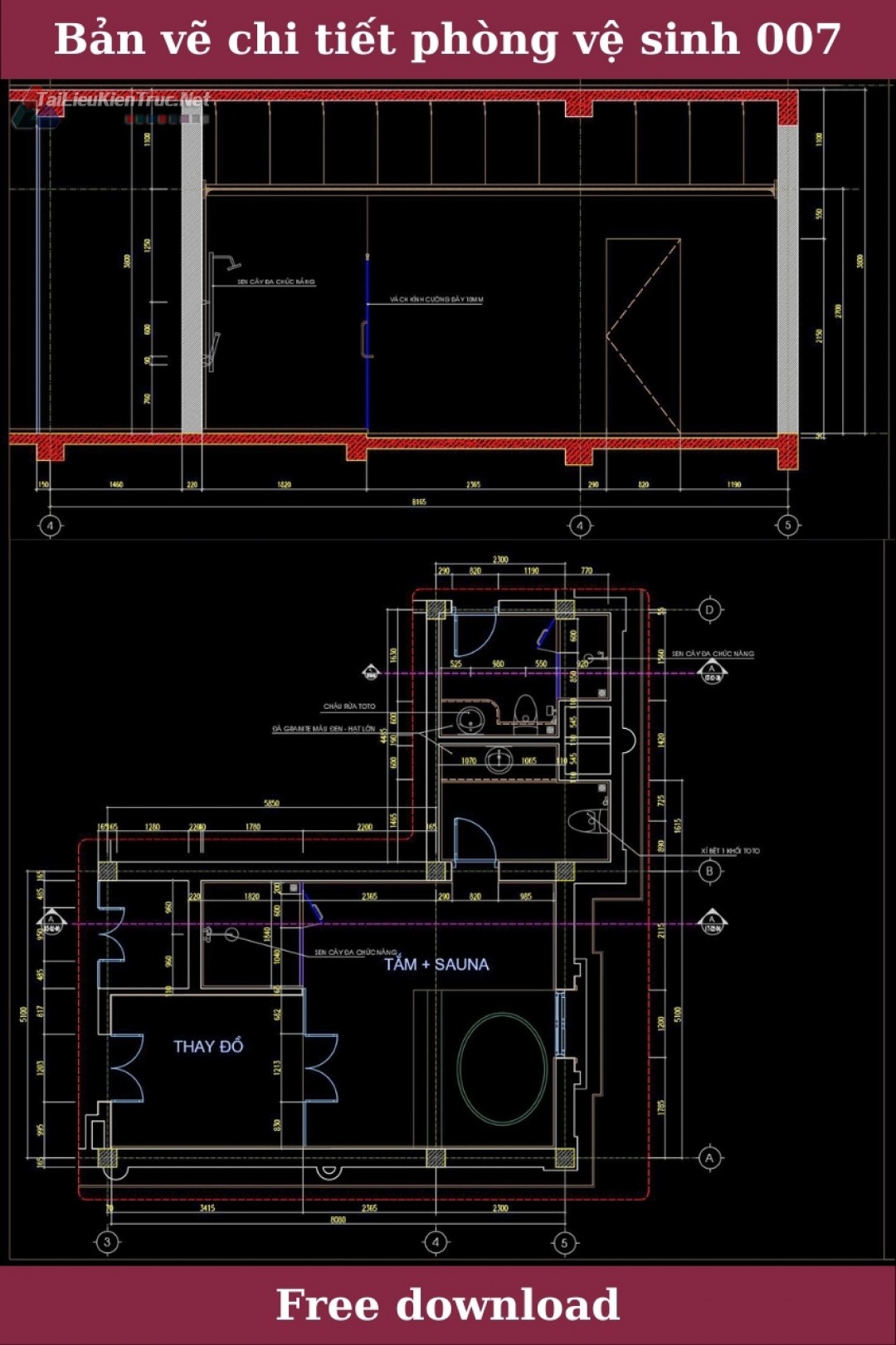 Bản vẽ chi tiết phòng vệ sinh 007