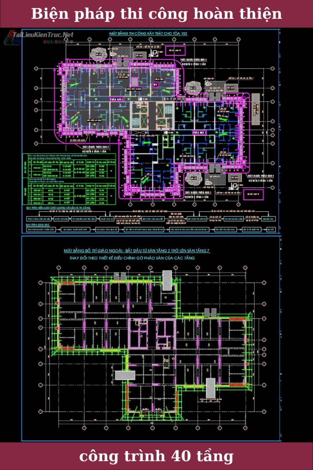 Biện pháp thi công hoàn thiện - công trình 40 tầng