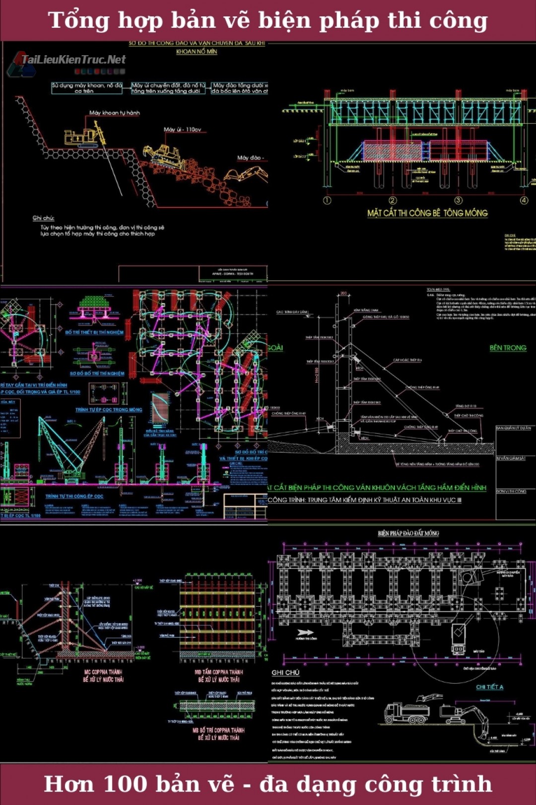 Tổng hợp hơn 100 bản vẽ biện pháp thi công đầy đủ nhất