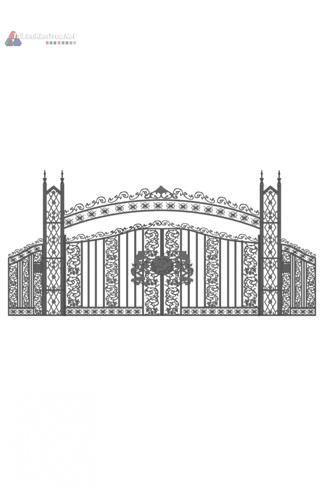 Thư viện sketchup cổng tân cổ điển 019