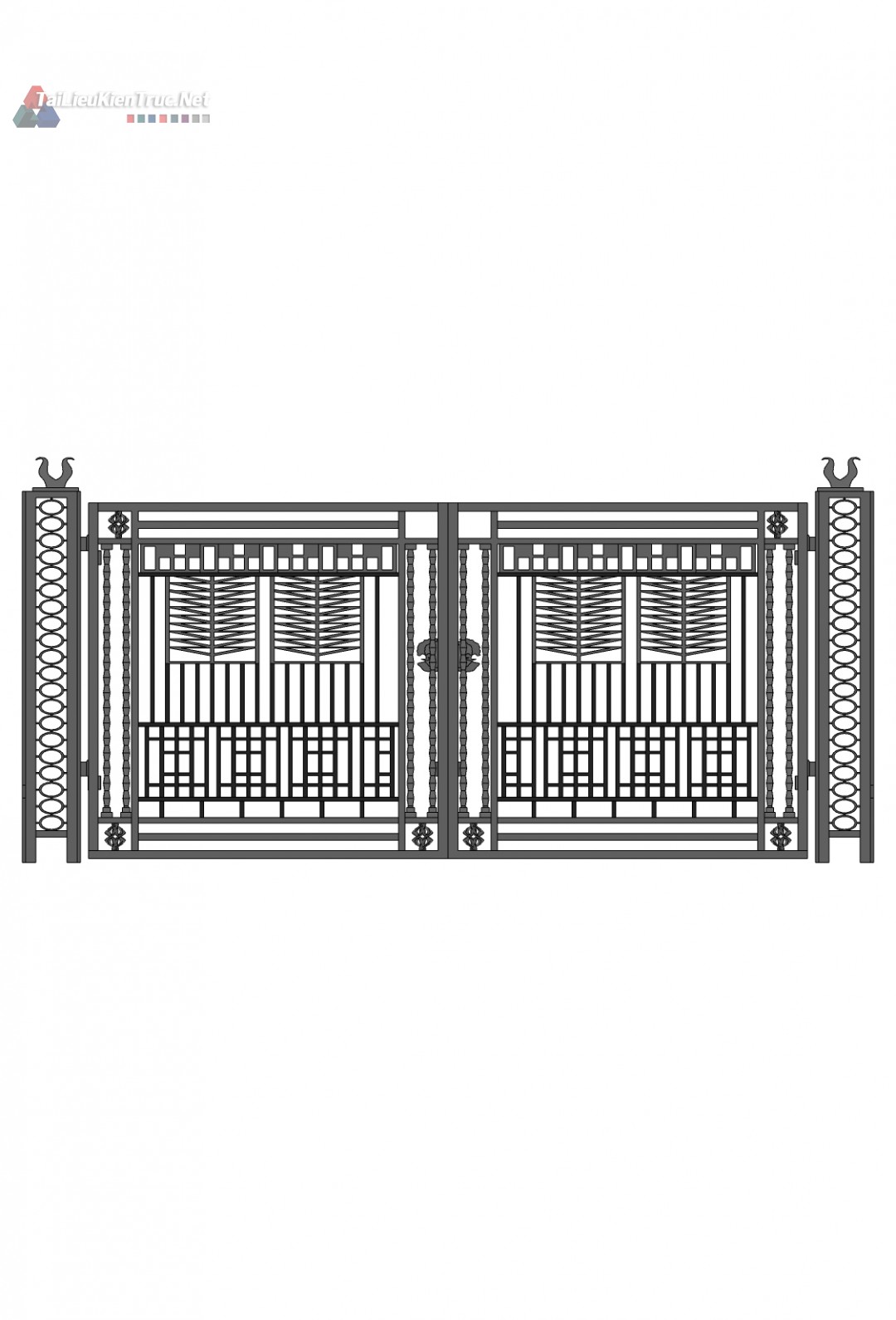 Thư viện sketchup cổng tân cổ điển 032