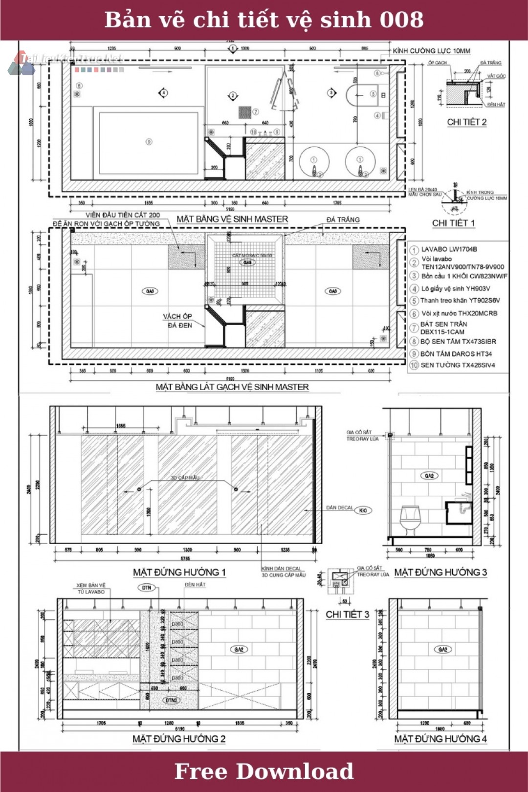 Bản vẽ chi tiết vệ sinh 008