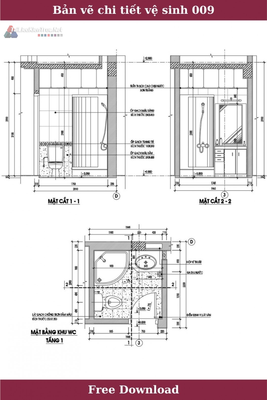 Bản vẽ chi tiết vệ sinh 009