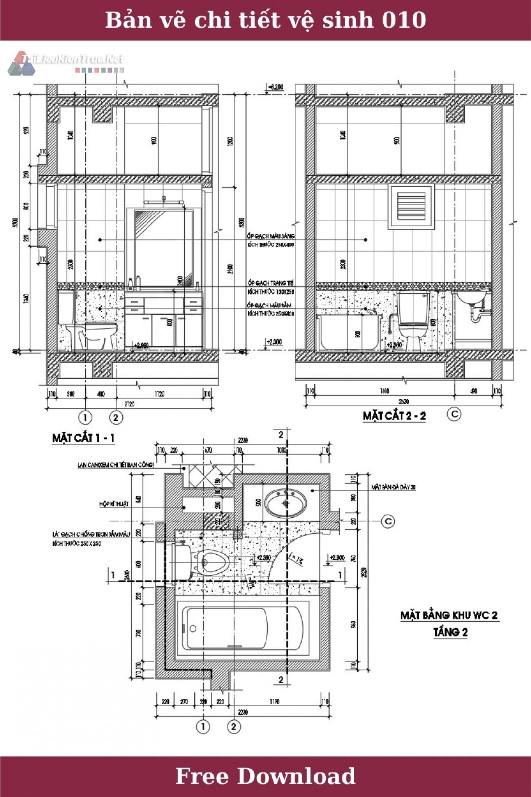 Bản vẽ chi tiết vệ sinh 010