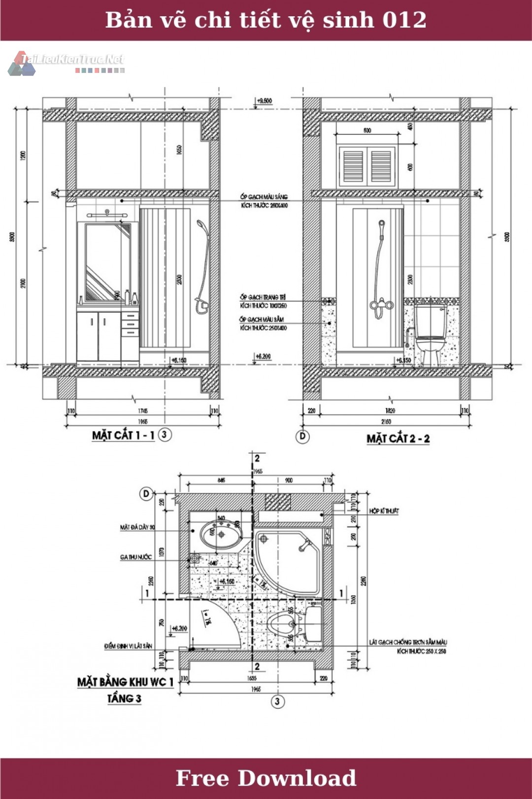 Bản vẽ chi tiết vệ sinh 012