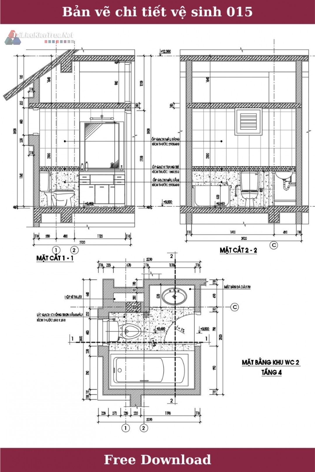 Bản vẽ chi tiết vệ sinh 015