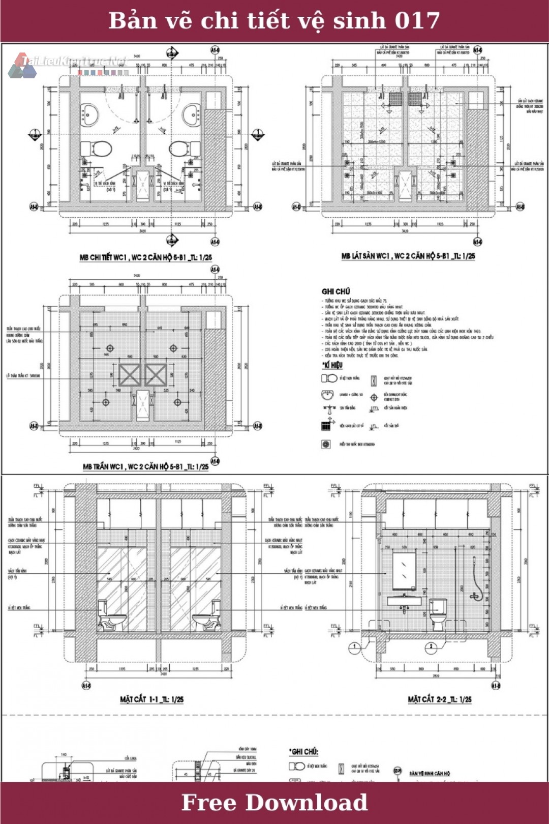 Bản vẽ chi tiết vệ sinh 017