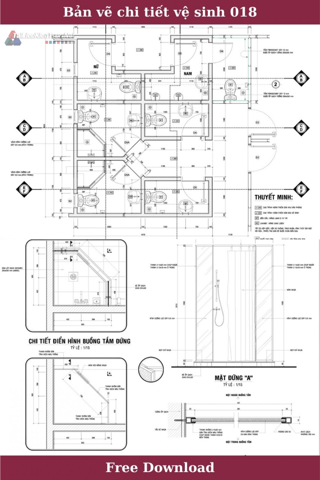 Bản vẽ chi tiết nhà vệ sinh 018