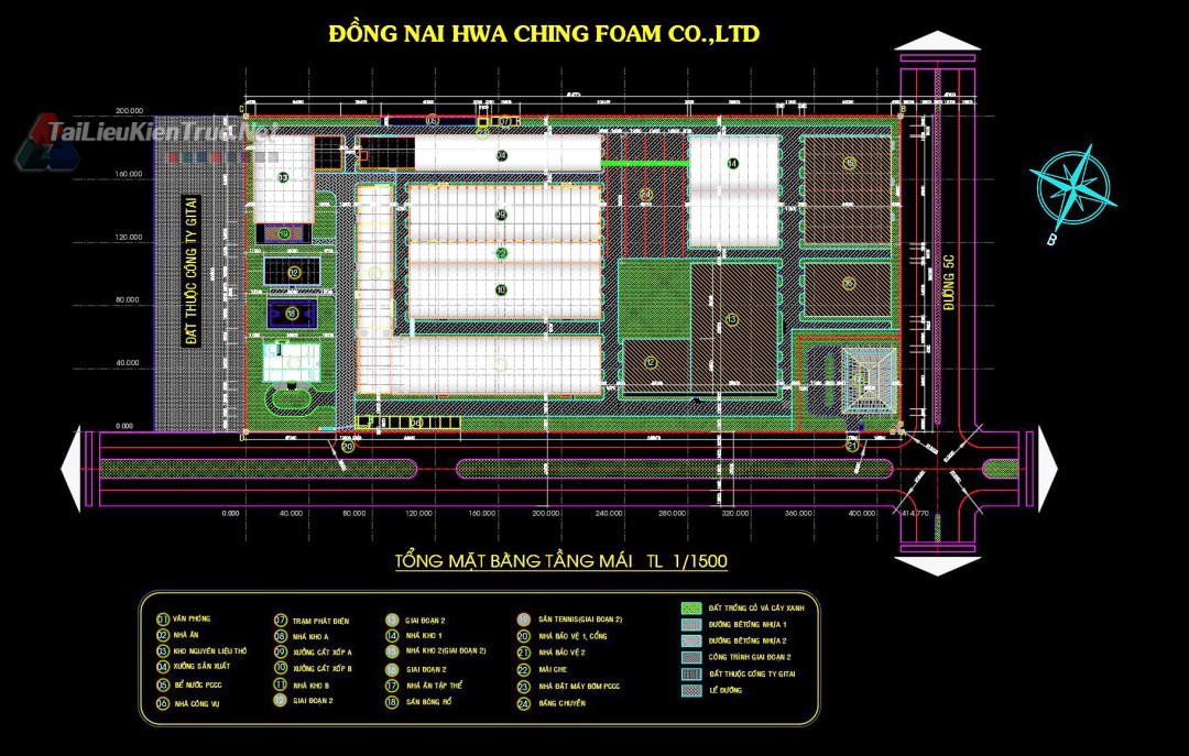 Hồ sơ thiết kế thi công Nhà xưởng ĐỒNG NAI Full