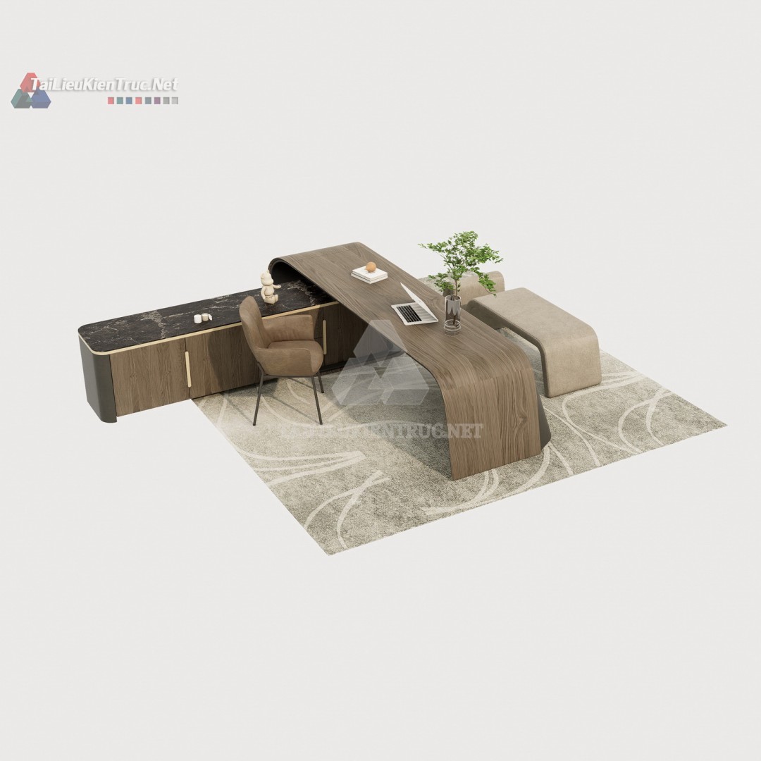 Bàn làm việc sketchup 005