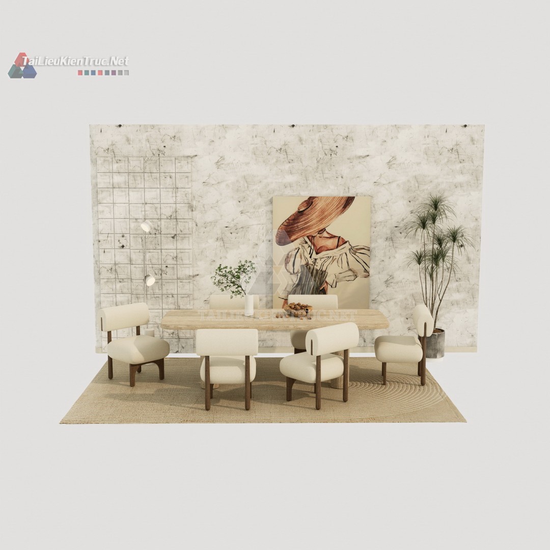 Bàn ăn sketchup 102