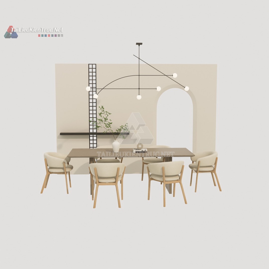 Bàn ăn sketchup 104