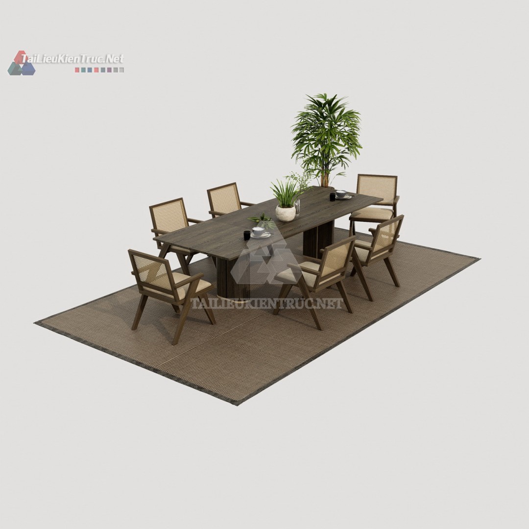 Bàn ăn sketchup 105