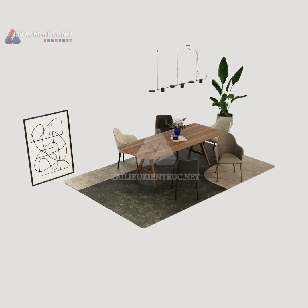 Bàn ăn sketchup 107