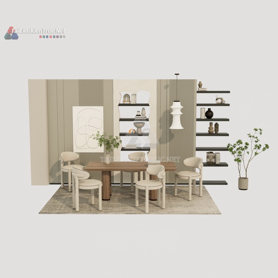 Bàn ăn sketchup 111