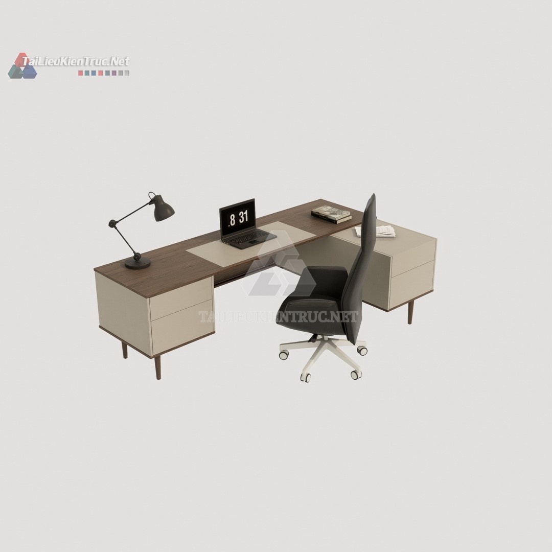 Bàn làm việc sketchup 038