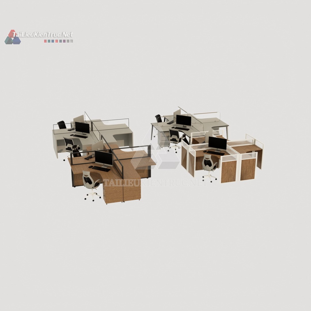 Bàn làm việc sketchup 059