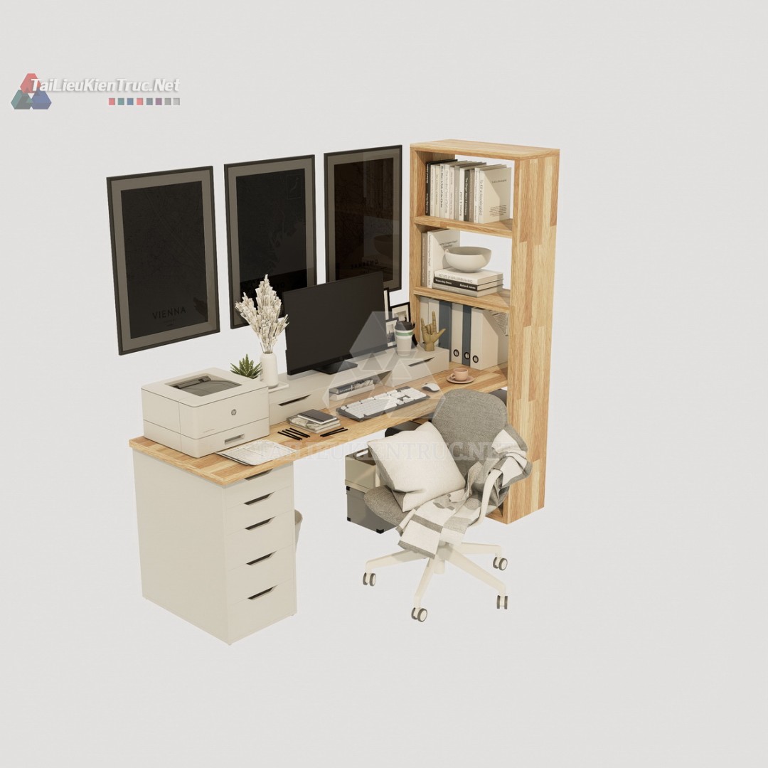 Bàn làm việc sketchup 069