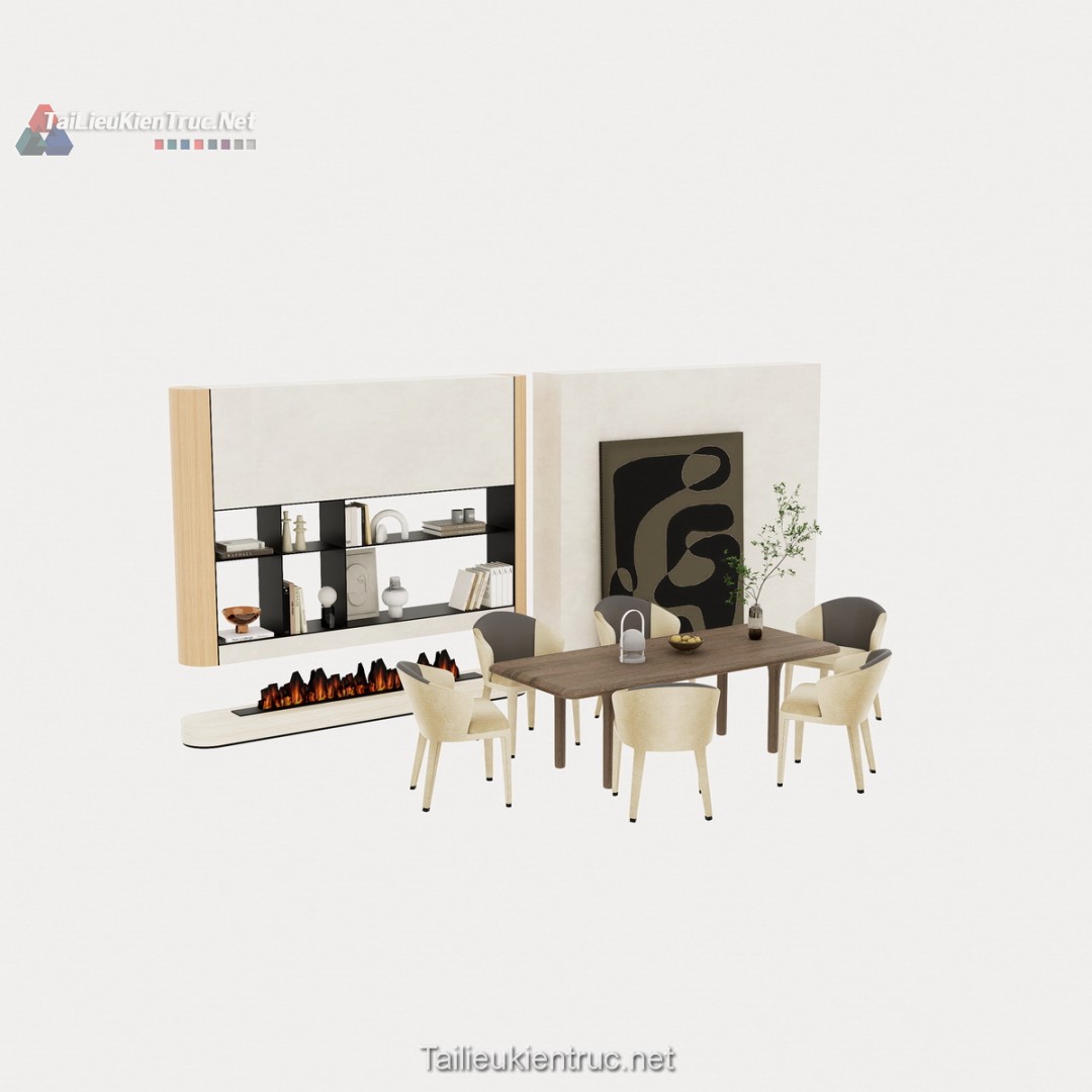 Bàn ăn sketchup 121