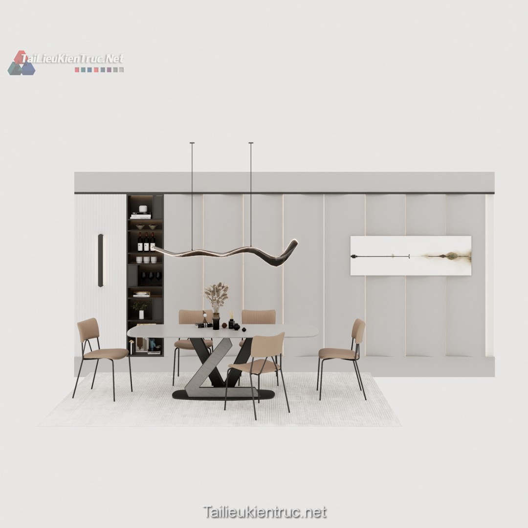Bàn ăn sketchup 124