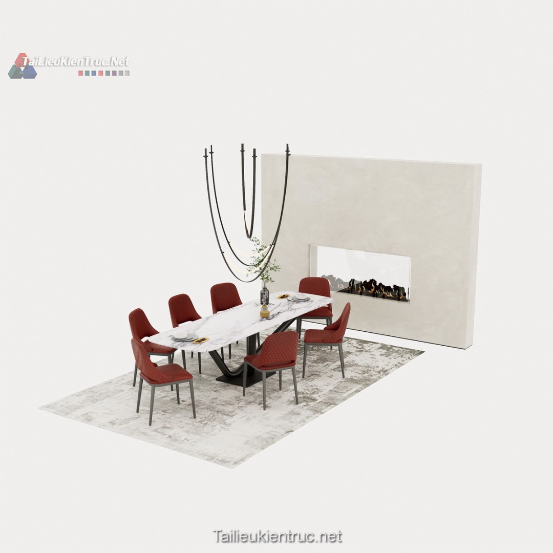 Bàn ăn sketchup 129
