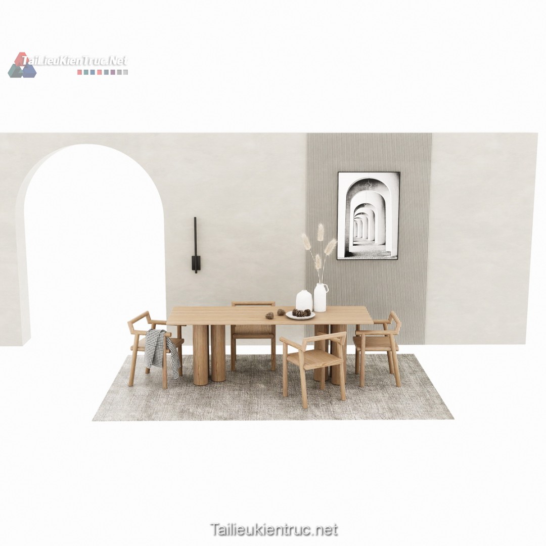 Bàn ăn sketchup 134