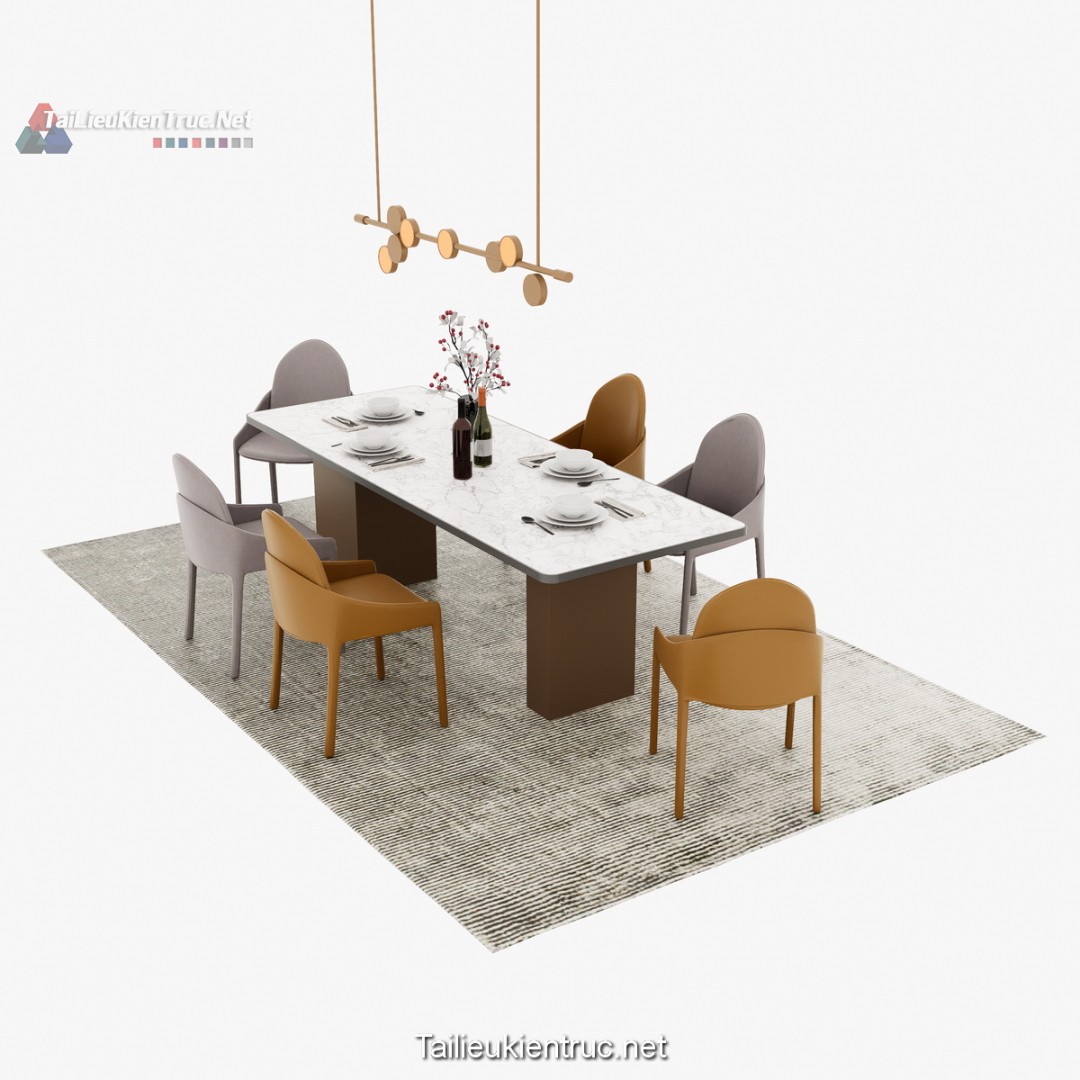 Bàn ăn sketchup 155