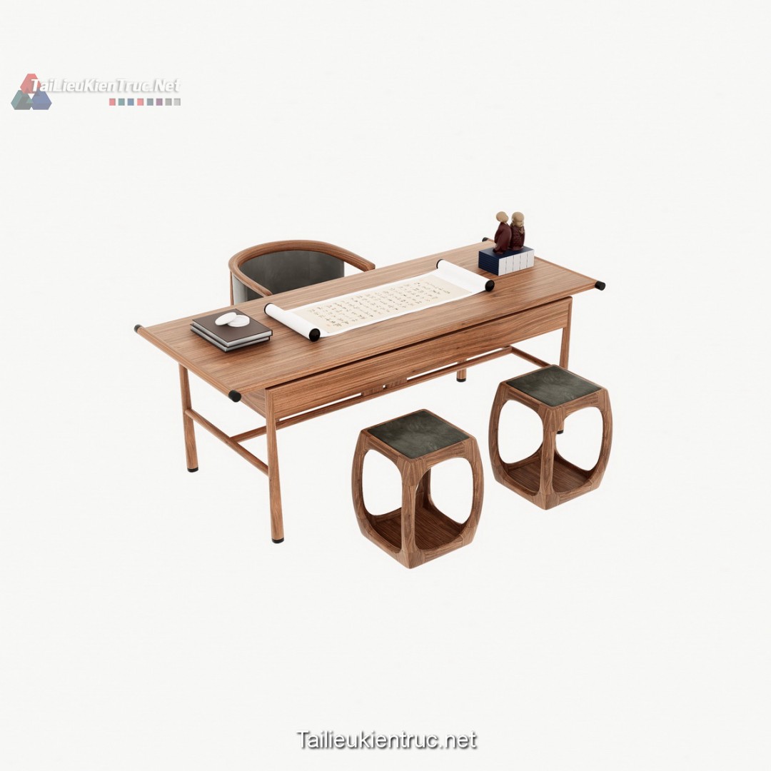 Bàn trà đạo sketchup 07
