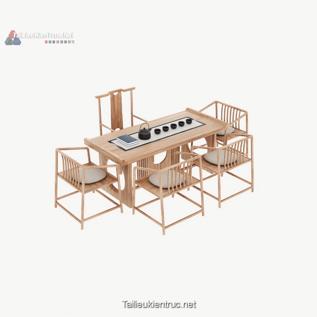 Bàn trà đạo sketchup 08