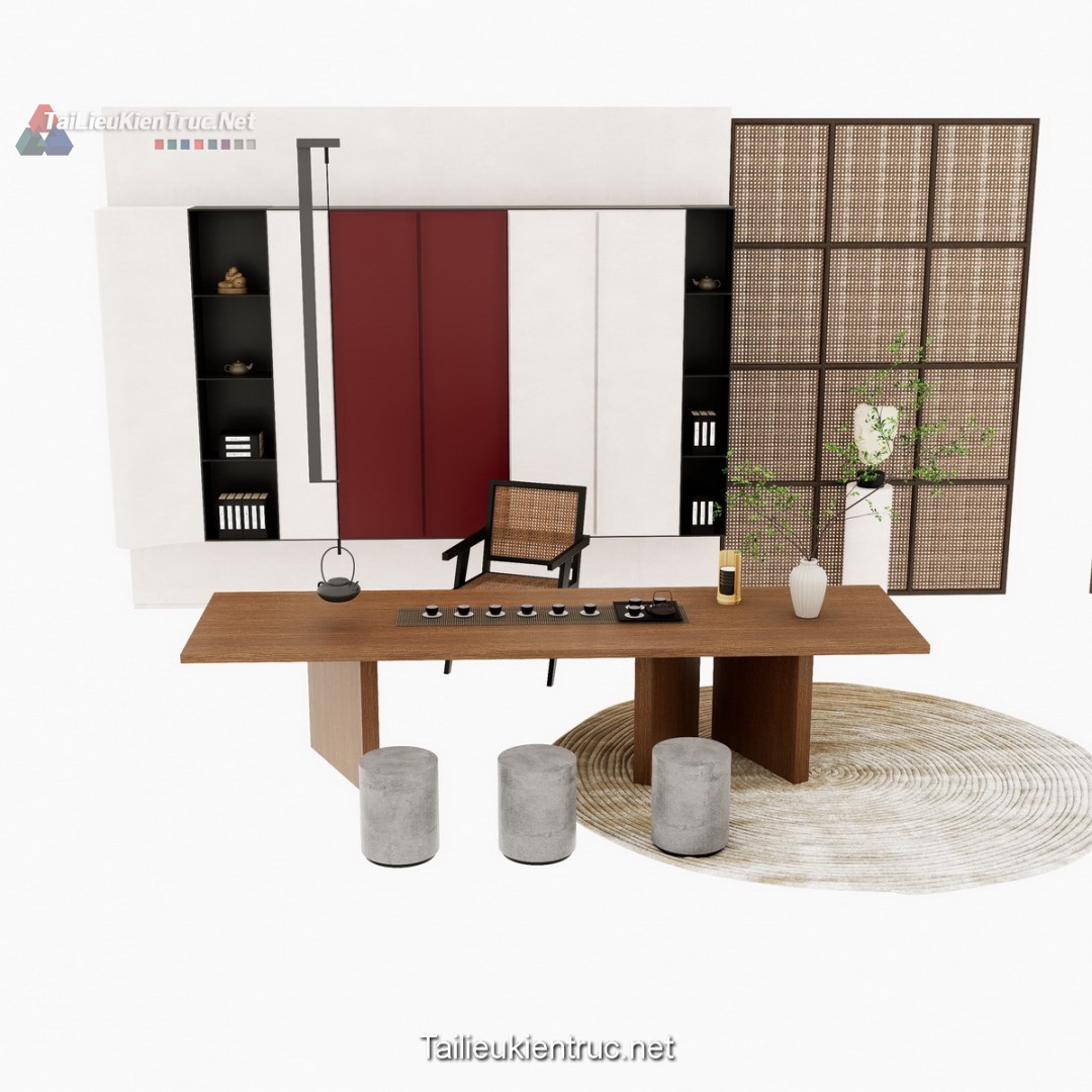 Bàn trà đạo sketchup 11