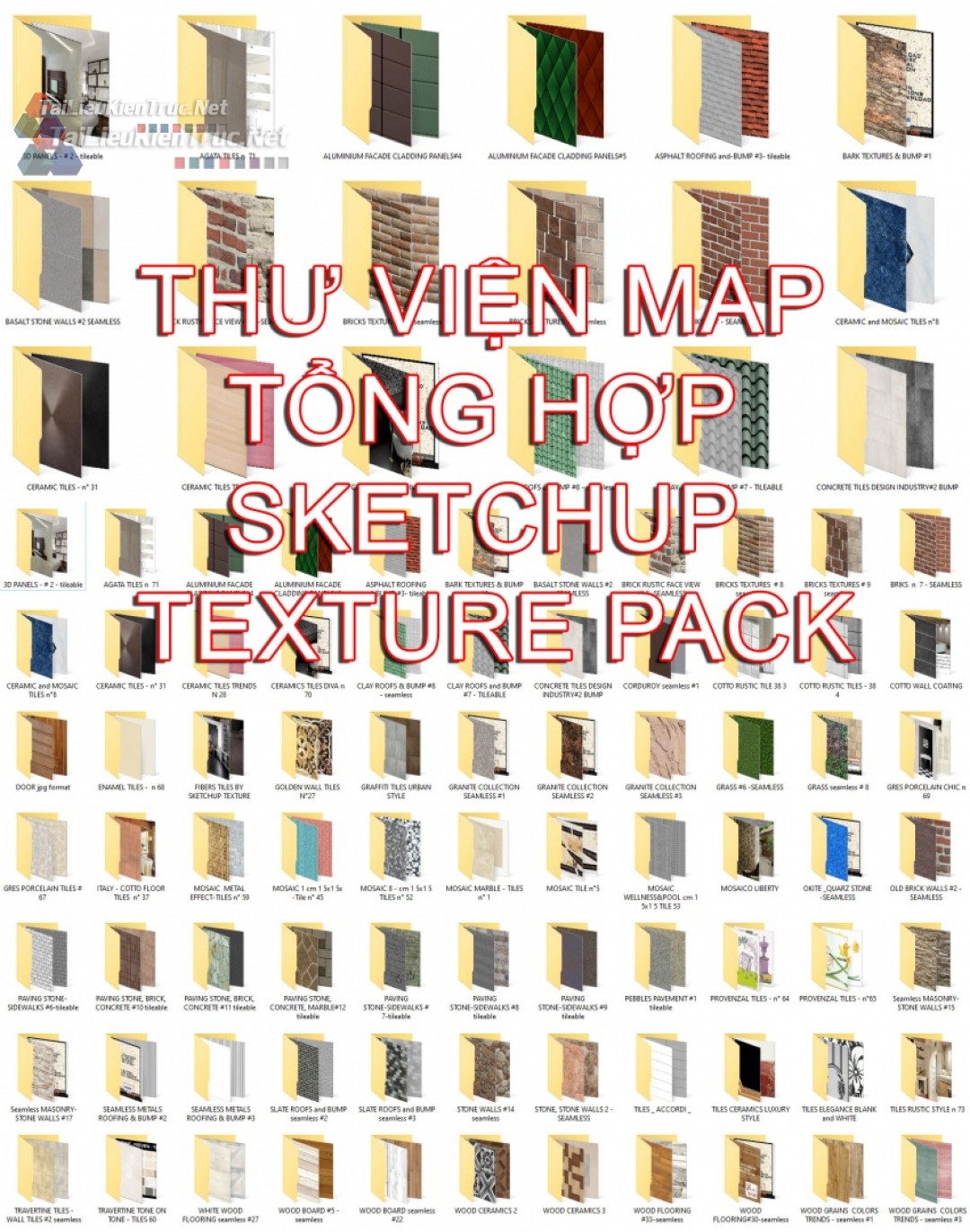Thư viện map tổng hợp Sketchup texture pack