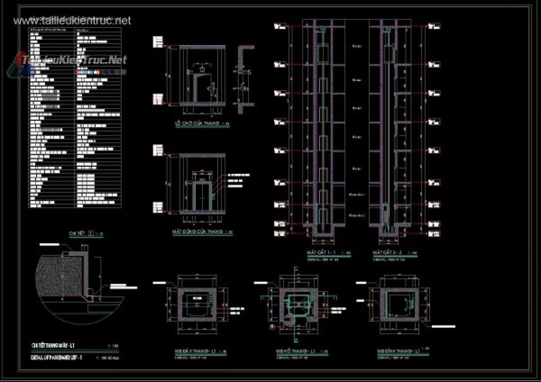 Thư viện autocad thang máy và thang cuốn