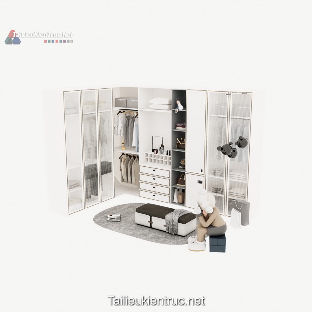 Thư viện tủ quần áo sketchup miễn phí 003