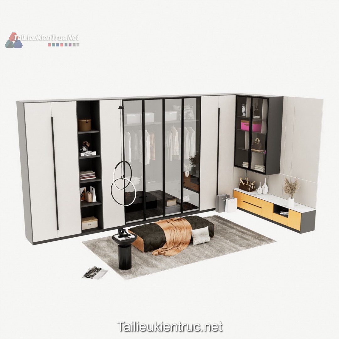 Thư viện tủ quần áo sketchup miễn phí 004