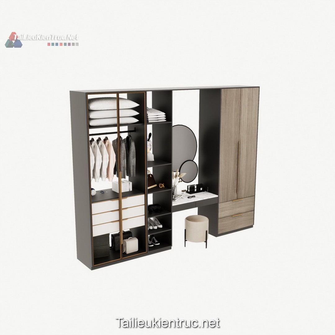 Thư viện tủ quần áo sketchup miễn phí 005