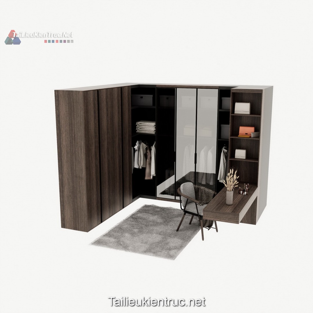 Thư viện tủ quần áo sketchup miễn phí 007