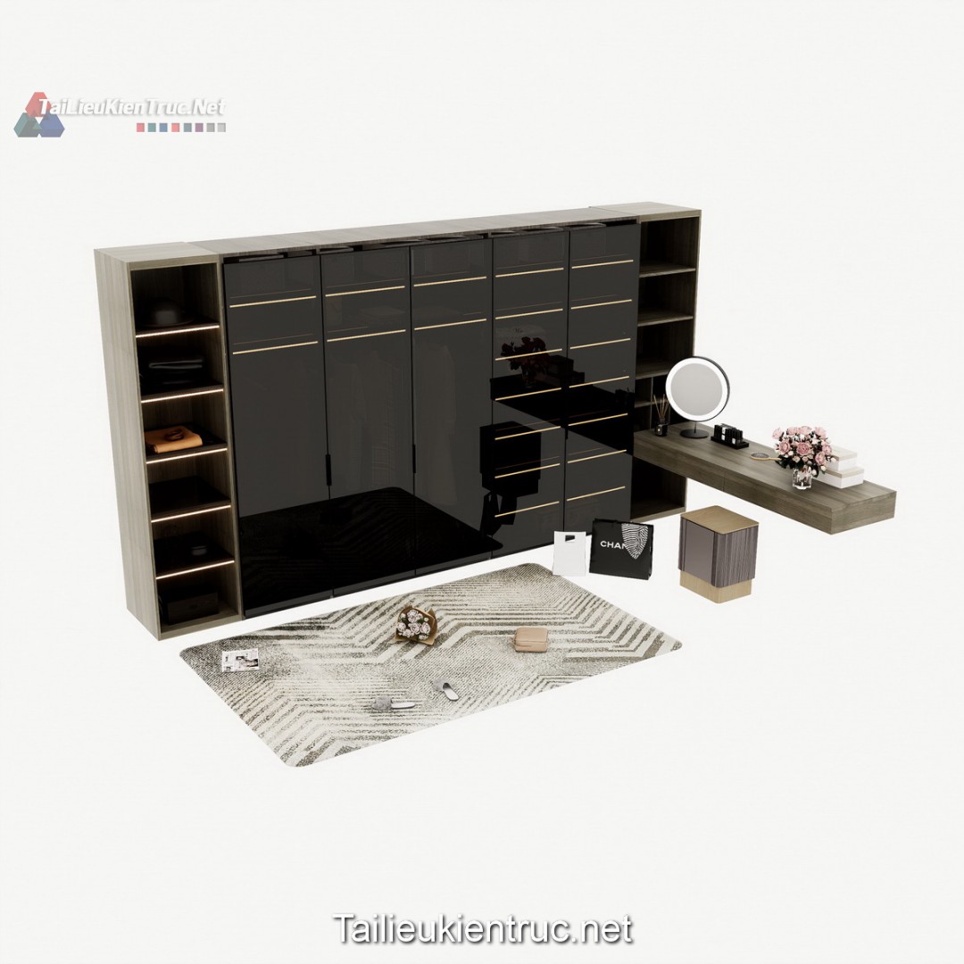 Thư viện tủ quần áo sketchup miễn phí 014