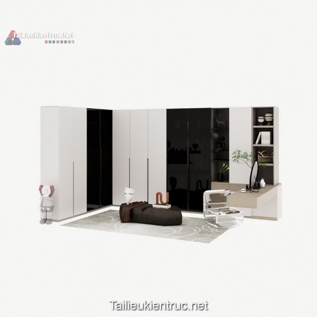 Thư viện tủ quần áo sketchup miễn phí 015